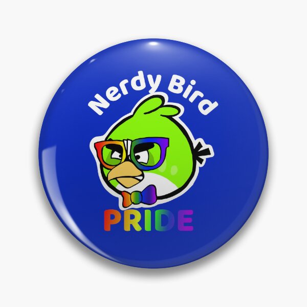 Item preview, Blue Nerdy Bird Pride White Letters designed and sold by acupandspoonie.