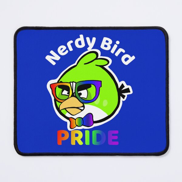 Item preview, Blue Nerdy Bird Pride White Letters designed and sold by acupandspoonie.