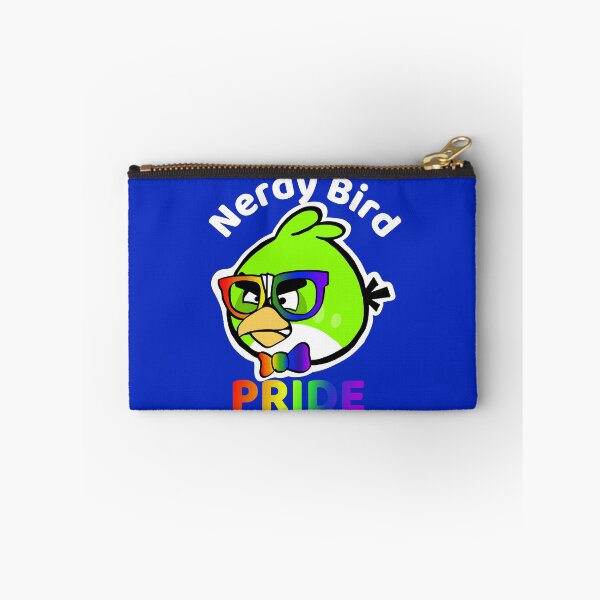 Item preview, Blue Nerdy Bird Pride White Letters designed and sold by acupandspoonie.