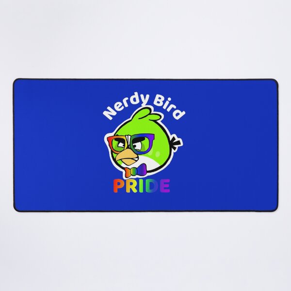 Item preview, Blue Nerdy Bird Pride White Letters designed and sold by acupandspoonie.