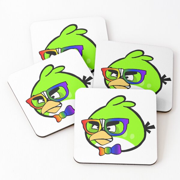 Item preview, Nerdy Bird with Pride colors designed and sold by acupandspoonie.