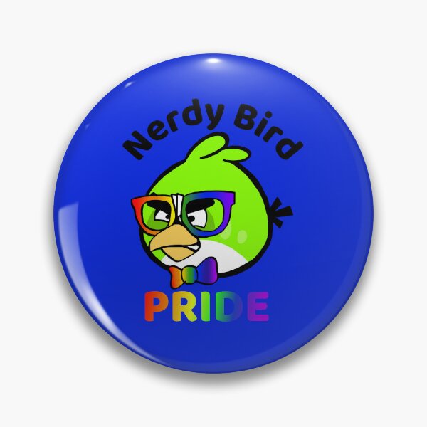 Item preview, Blue Nerdy Bird Pride Black Letters designed and sold by acupandspoonie.