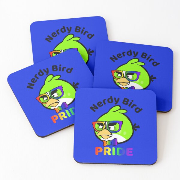 Item preview, Blue Nerdy Bird Pride Black Letters designed and sold by acupandspoonie.