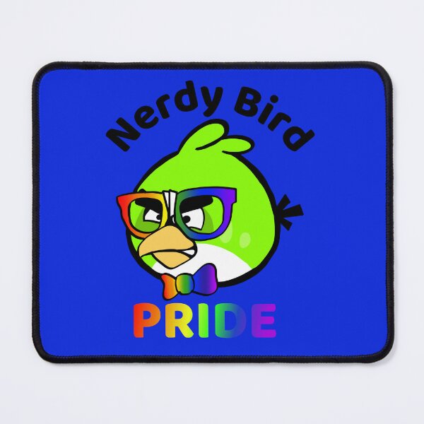 Item preview, Blue Nerdy Bird Pride Black Letters designed and sold by acupandspoonie.