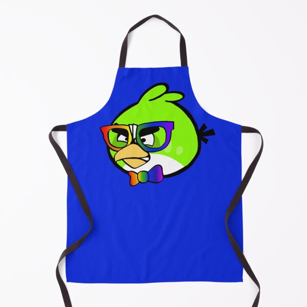 Item preview, Blue Nerdy Bird with Pride colors designed and sold by acupandspoonie.