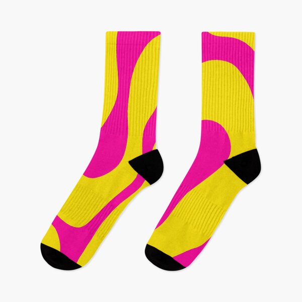 Item preview, Bold Vivid Swirl Pattern in Yellow and Neon Pink designed and sold by Deutschic.