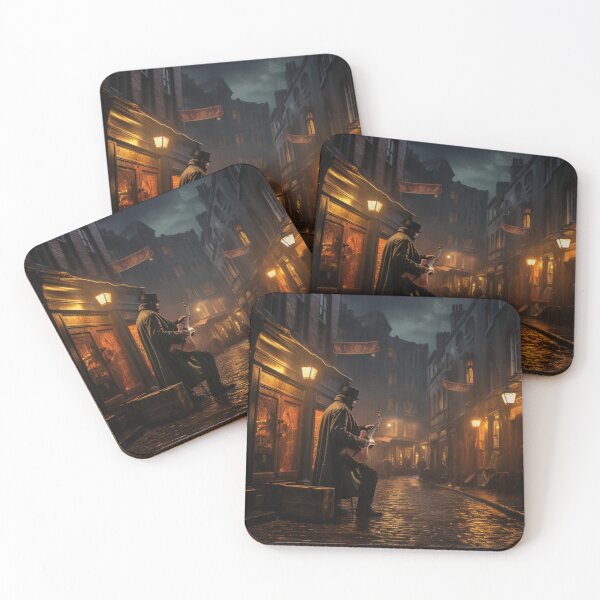 Item preview, Victorian Street Musician At Night Victorian Inspired Art  designed and sold by CDC40.