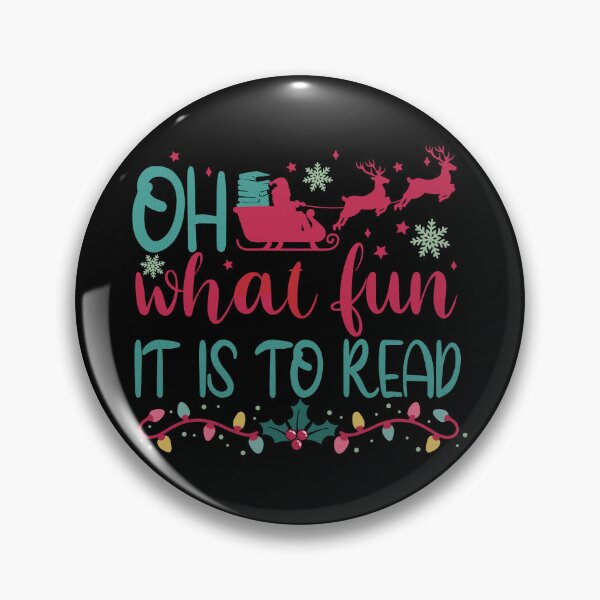 Item preview, Oh What Fun it is to Read Books Christmas Gift Librarian Teacher  designed and sold by ArtMeetsPizza.