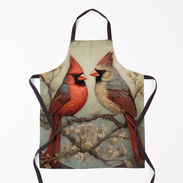 Item preview, Pair of Northern Red Cardinals with flowers designed and sold by Kristylynn757.