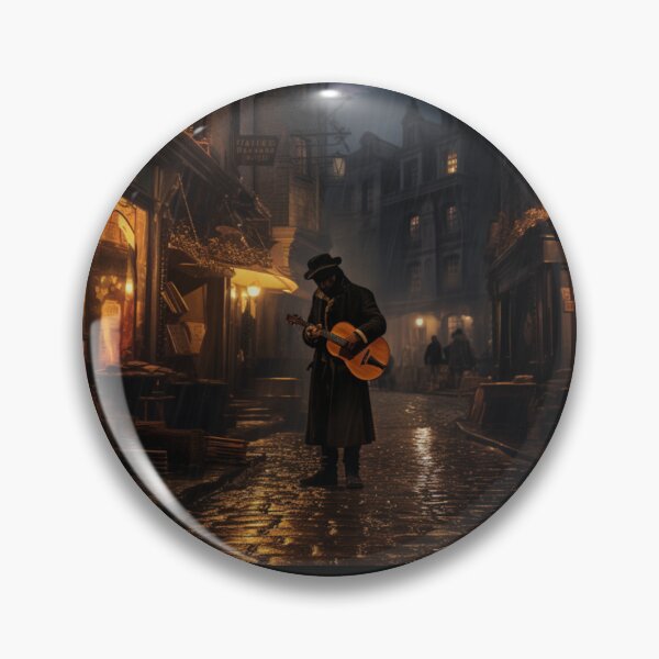 Item preview, Victorian Street Musician At Night Victorian Inspired Art  designed and sold by CDC40.