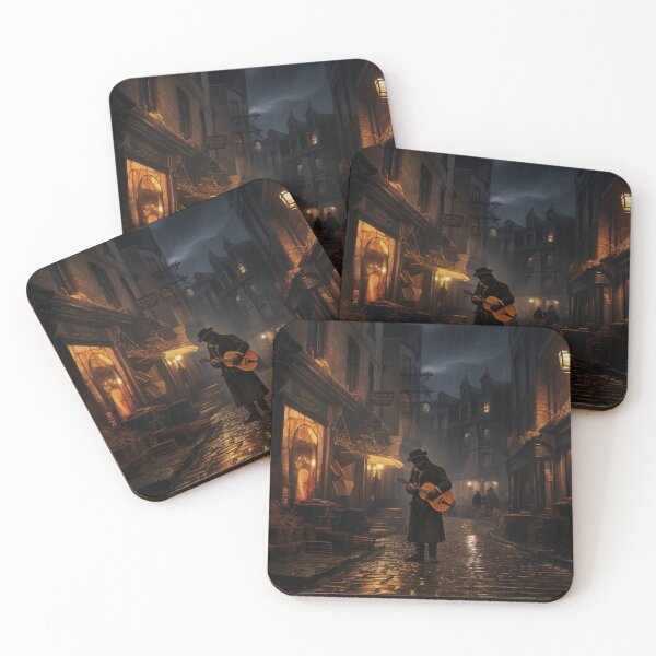 Item preview, Victorian Street Musician At Night Victorian Inspired Art  designed and sold by CDC40.