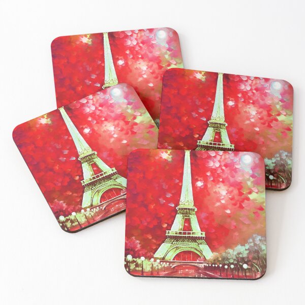 Item preview, The Eiffel Tower, Paris, Cherry-red, AI Generated Art - France's Structural Masterpiece Known as 'The Symbol of Love' designed and sold by studioSharonKay.