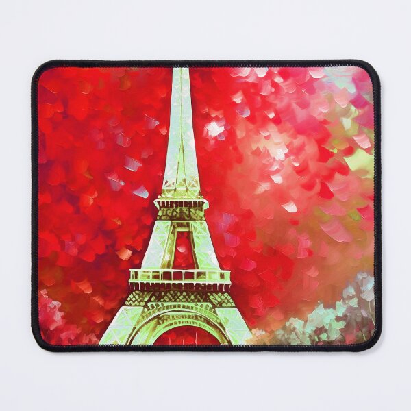 Item preview, The Eiffel Tower, Paris, Cherry-red, AI Generated Art - France's Structural Masterpiece Known as 'The Symbol of Love' designed and sold by studioSharonKay.