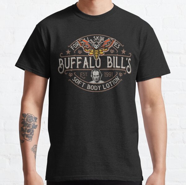 : 355 Buffalo Bill Body Lotion Funny Men's T Shirt Black :  Clothing, Shoes & Jewelry