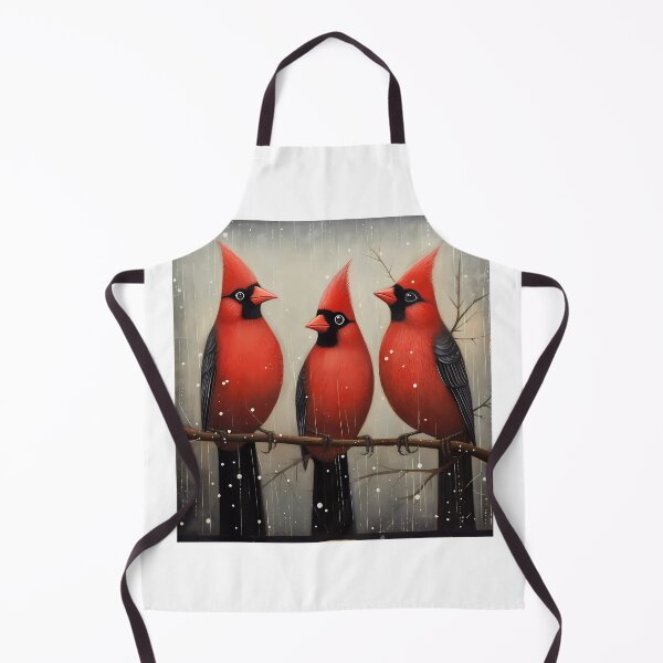 Item preview, Trio of male Northern Red Cardinals in the falling snow designed and sold by Kristylynn757.