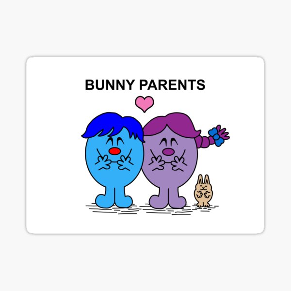 Little Miss Can You Play Bad Bunny Mr.men Sticker Custom 