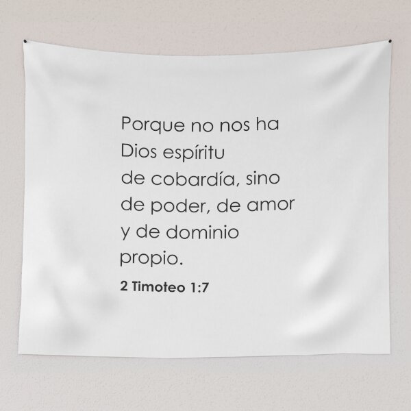 Item preview, 2 Timoteo 1:7, Spanish Bible Verse designed and sold by Aryam Quotes.