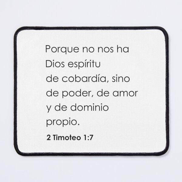 Item preview, 2 Timoteo 1:7, Spanish Bible Verse designed and sold by Aryam Quotes.