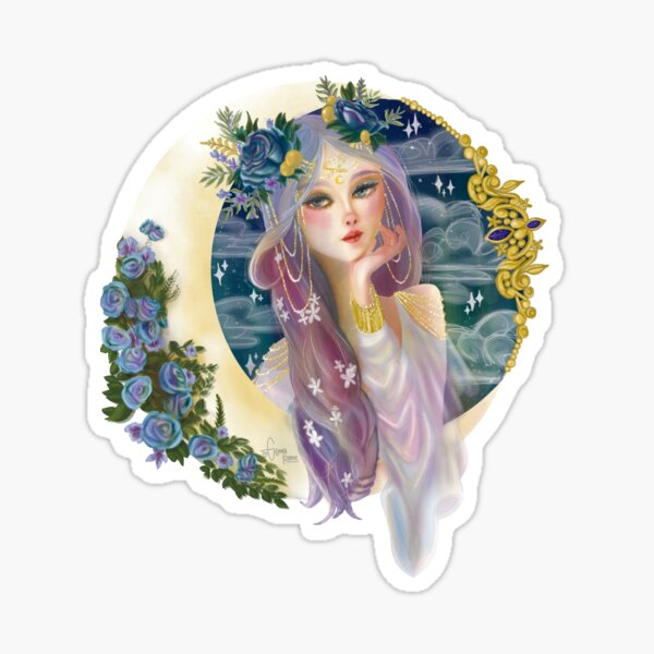 Fairy on the moon Sticker