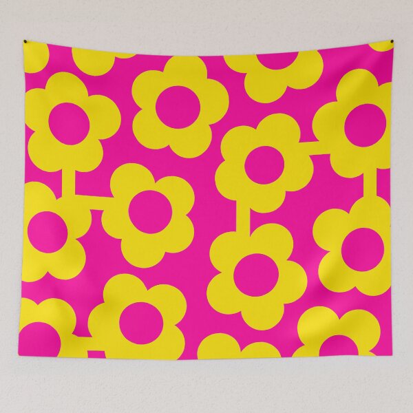 Item preview, Iconic Retro Scandinavian Flowers in Pink and Neon Pink designed and sold by Deutschic.