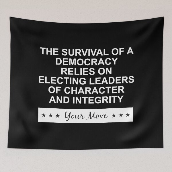 Item preview, The survival of a democracy white designed and sold by Politics-Corner.