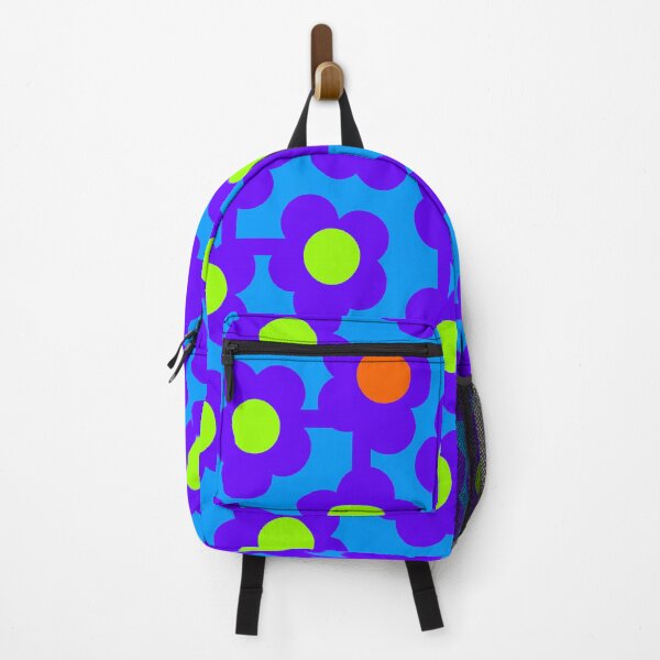 Item preview, Iconic Retro Scandinavian Flowers in Neon Blue and Electric Indigo designed and sold by Deutschic.
