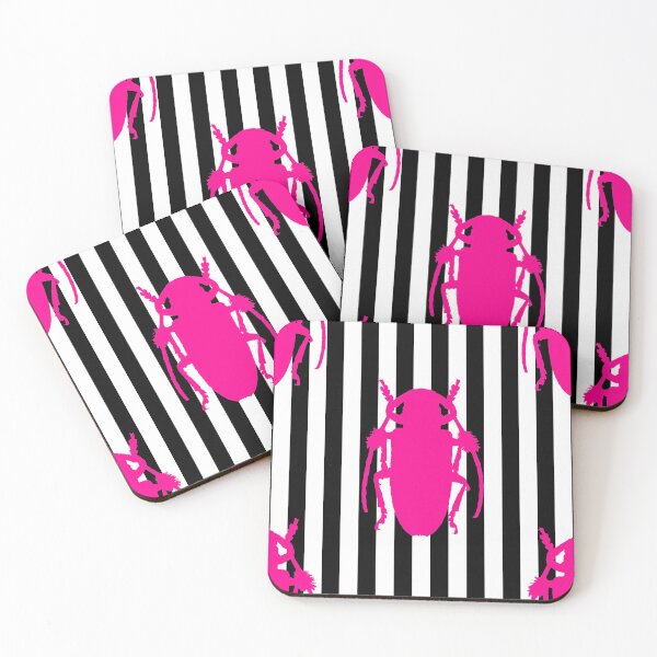 Item preview, halloween white stripes beetle pink  designed and sold by Gossip Rag.