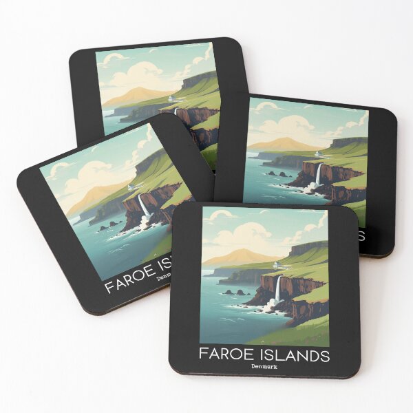 Item preview, A Vintage Travel Illustration of the Faroe Islands - Denmark designed and sold by GoodOldVintage.