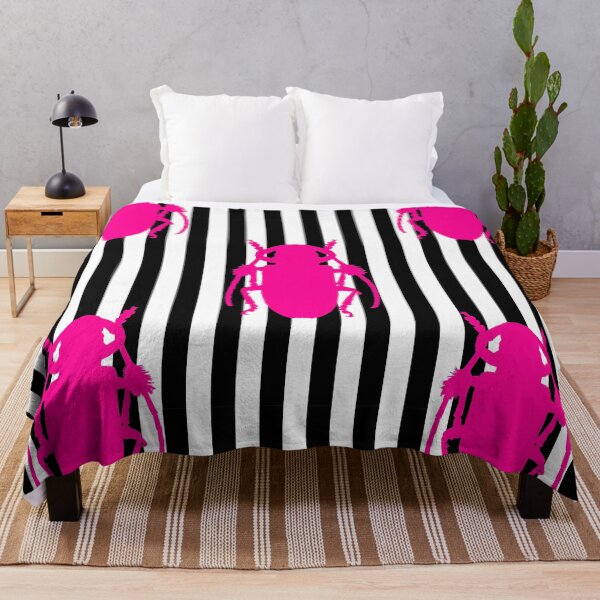 Item preview, halloween white stripes beetle pink designed and sold by Gossip Rag.