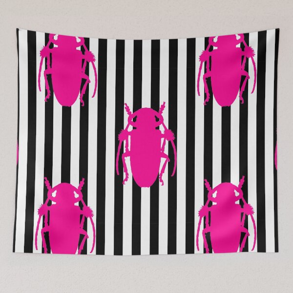 Item preview, halloween white stripes beetle pink  designed and sold by Gossip Rag.