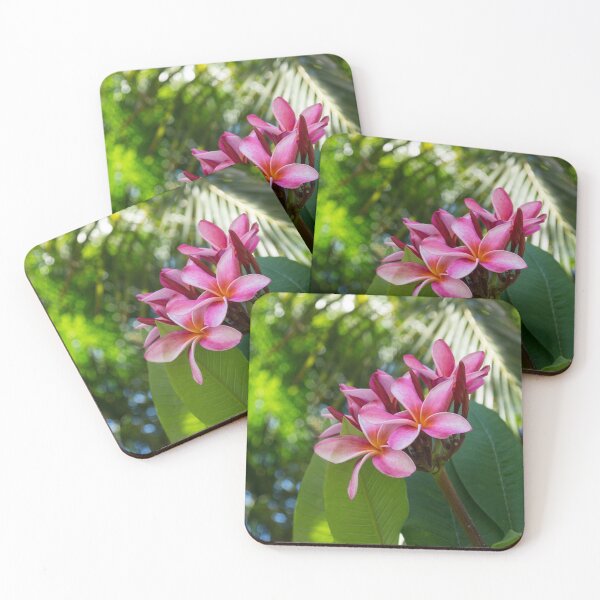 Item preview, Tropical Paradise - Fragrant, Hot Pink Plumeria in a Lush Garden designed and sold by Georgia Mizuleva.
