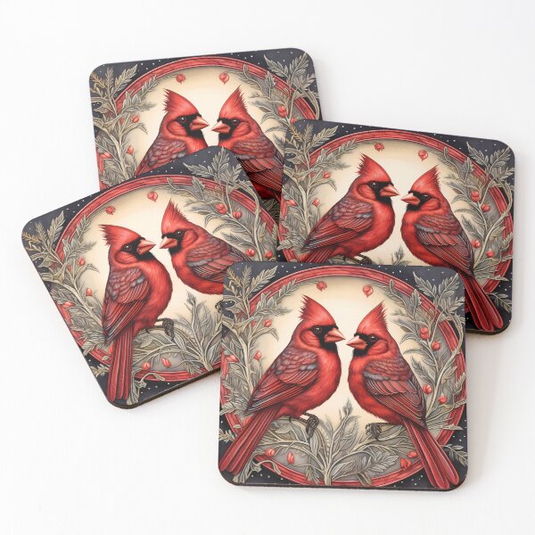 Item preview, Pair of Red Cardinals with red berries designed and sold by Kristylynn757.