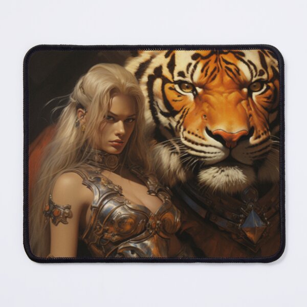 Item preview, Mythical Female Warrior and Dragon Art - Epic Duo designed and sold by TEEJAMBOREE.