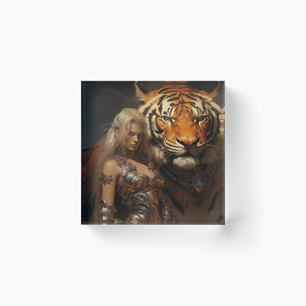 Item preview, Mythical Female Warrior and Dragon Art - Epic Duo designed and sold by TEEJAMBOREE.