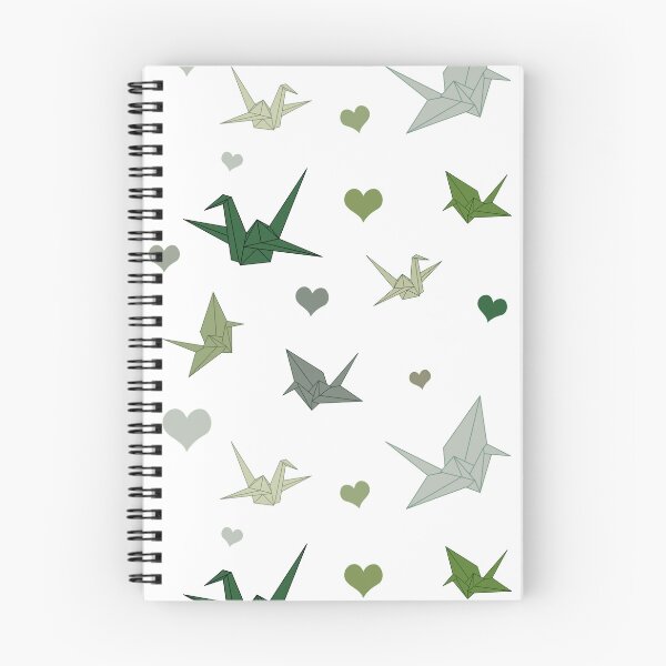 Item preview, Green and Silver Paper Crane Doodle Pack designed and sold by SiriuslyShawni.