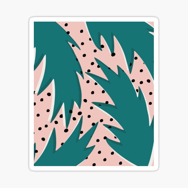 Palm Leaves, Tropical Pattern, Summer Print Sticker