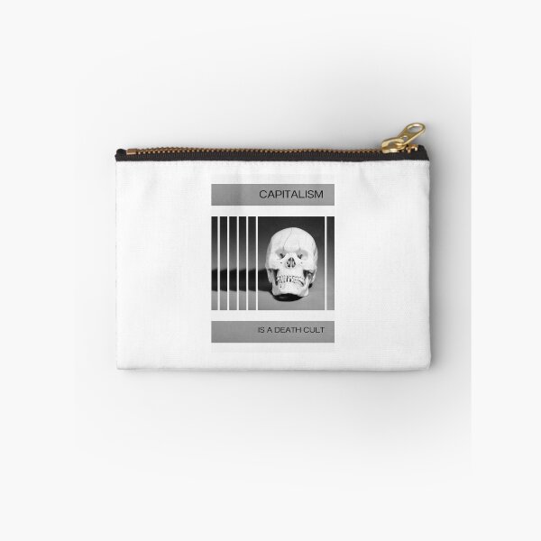 Item preview, Capitalism Is A Death Cult - Skull in Greyscale designed and sold by AnimaliaStar.