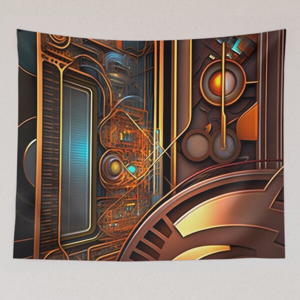 Item preview, “Cyberpunk Mosaic: Futuristic Circuit Art” designed and sold by Art-Vortex-fr.