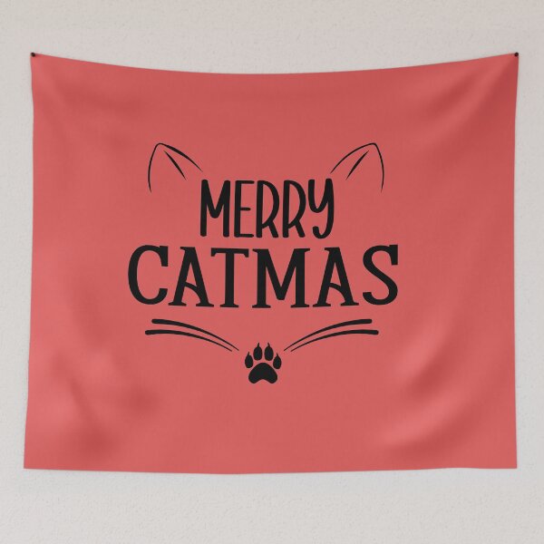 Item preview, Merry Catmas Cat Lovers Holiday Design designed and sold by ArtMeetsPizza.