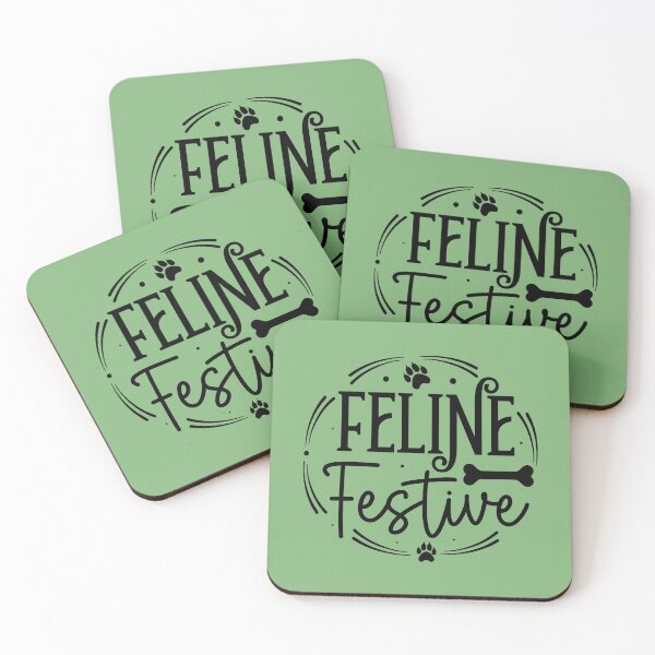 Item preview, Feline Festive Christmas Cat Lovers Holiday Design designed and sold by ArtMeetsPizza.