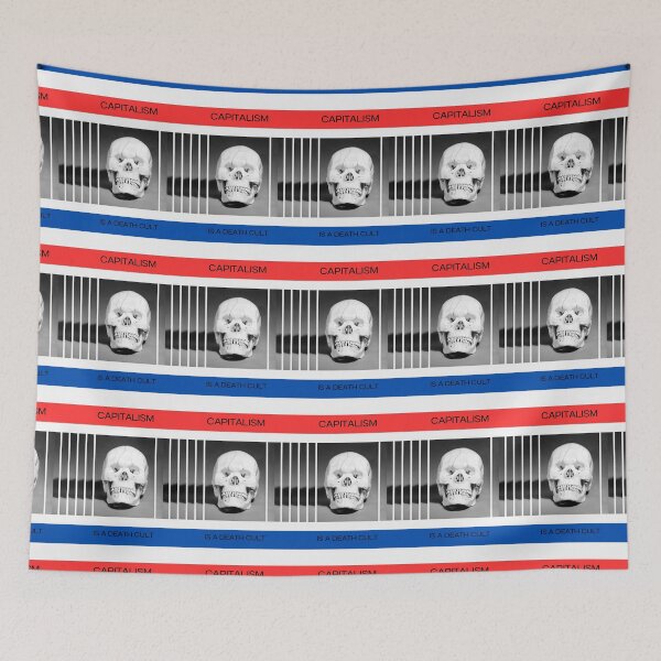 Item preview, Capitalism Is A Death Cult - Red White and Blue designed and sold by AnimaliaStar.