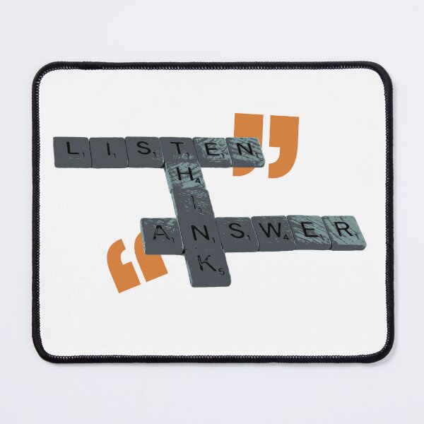 Item preview, listen think answer cute teachers designed and sold by Doooriginals.