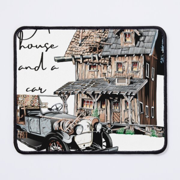 Item preview, ahouse and a car from the last century designed and sold by jonmobo.