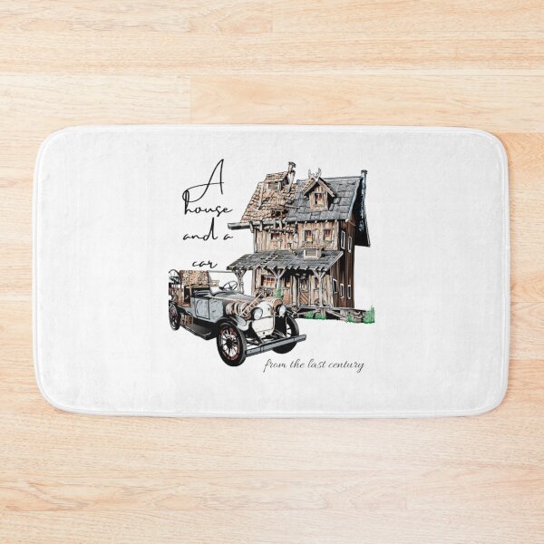 Item preview, ahouse and a car from the last century designed and sold by jonmobo.