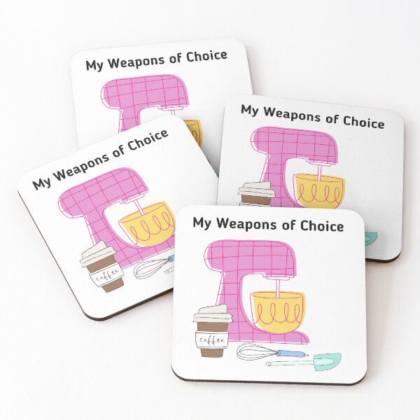 Item preview, My Weapons of Choice Funny Gifts For Bakers and Coffee Lovers designed and sold by kassiekewl.