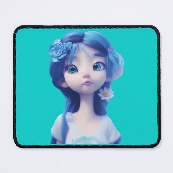 Item preview, The beautiful cute Japanese girl wears cute Japanese clothes and puts flowers on her hair designed and sold by CarmelaSam.