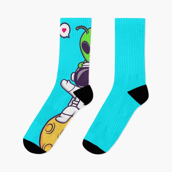Item preview, Cosmic Companionship: Cute Astronaut and Alien on the Moon designed and sold by hjian8219.