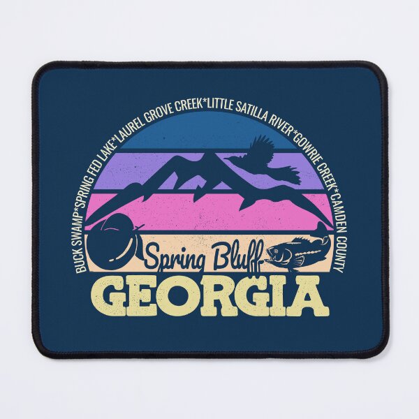 Item preview, Spring Bluff Georgia Sunset Retro Vintage Local Pride Logo designed and sold by CRHPOD20.