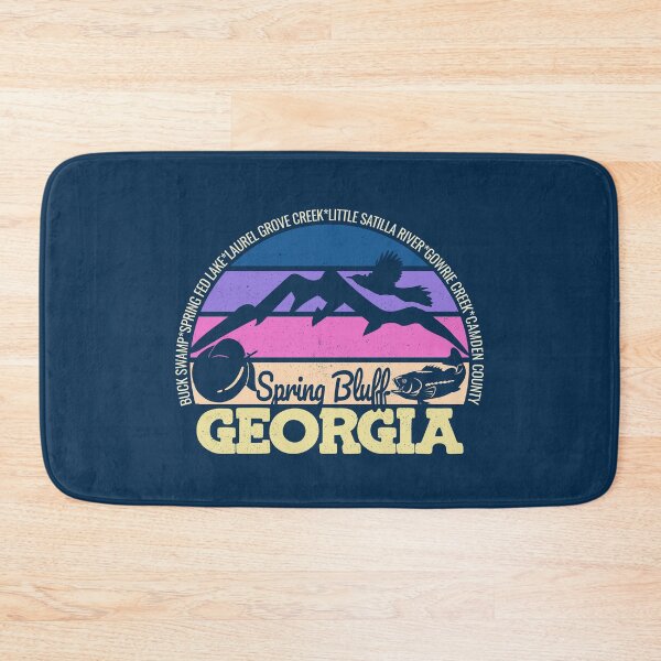 Item preview, Spring Bluff Georgia Sunset Retro Vintage Local Pride Logo designed and sold by CRHPOD20.
