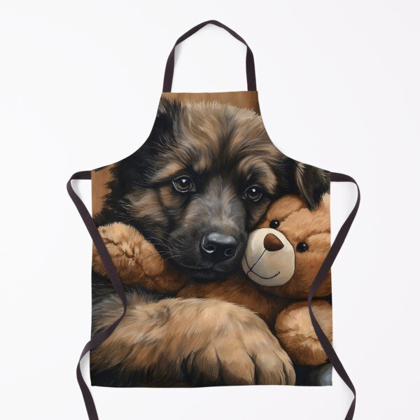 Item preview, German Shepherd Cuddling Teddy Bear designed and sold by ARTficiallyAnon.